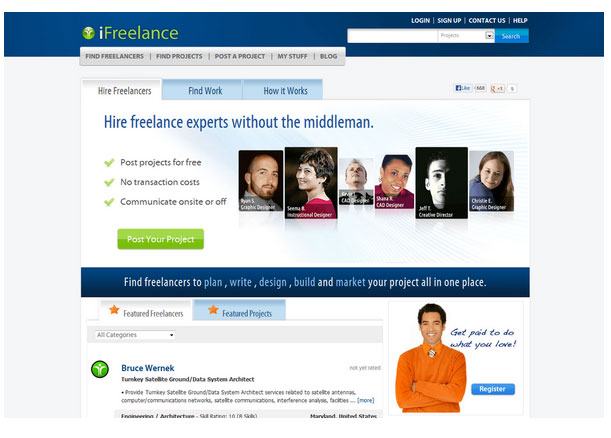 وبسایت فریلنسری iFreelance