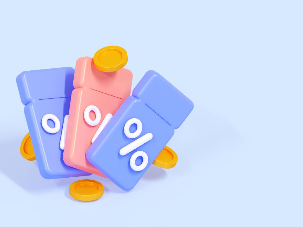 colorful sales coupons